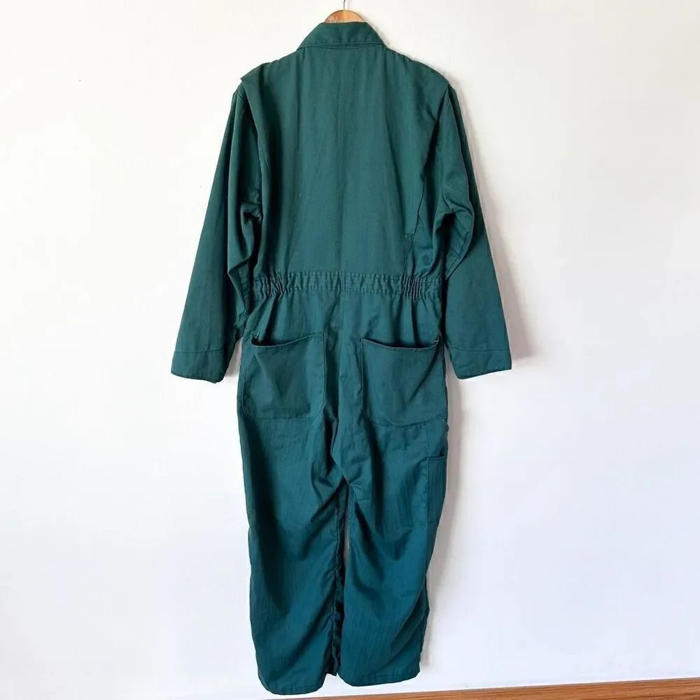 Big Mac JCPenney Vintage RARE Color Men’s Teal Green Mechanic Work Coveralls Jum - Picture 2 of 15